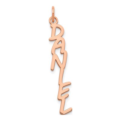 14K Rose Gold Personalized Name Plate Charm