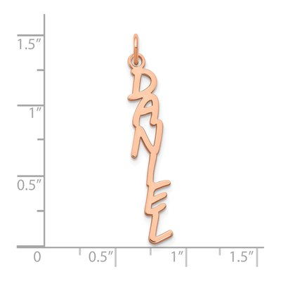 Rose Gold-Plated Sterling Silver Personalized Name Plate Charm – view 2