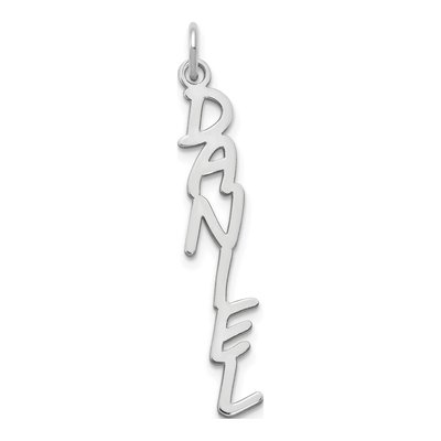14K White Gold Personalized Name Plate Charm