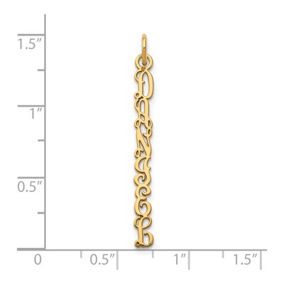 Gold-Plated Sterling Silver Personalized Vine Font Name Plate Charm – view 2