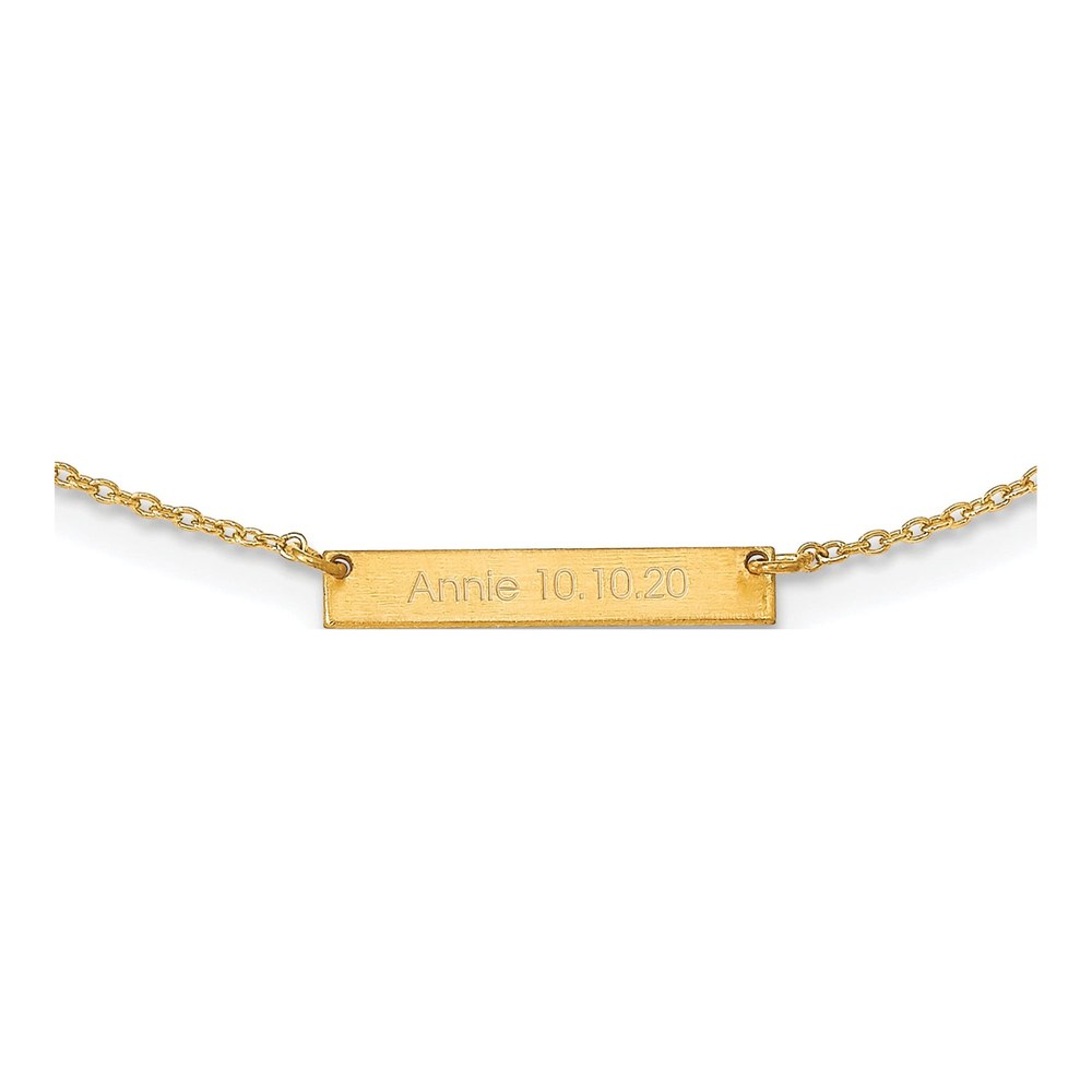 Gold-Plated Sterling Silver Personalized Station Necklace