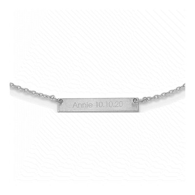 Sterling Silver Personalized 1-Station Necklace