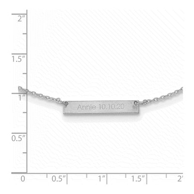 14K White Gold Personalized Station Necklace – view 2