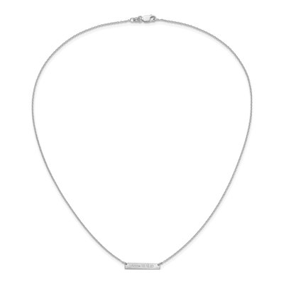 14K White Gold Personalized Station Necklace – view 4