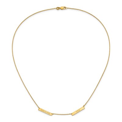 Gold-Plated Sterling Silver Personalized 2-Station Necklace – view 4