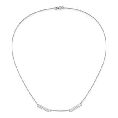 Sterling Silver 2-Station Personalized Necklace – view 4