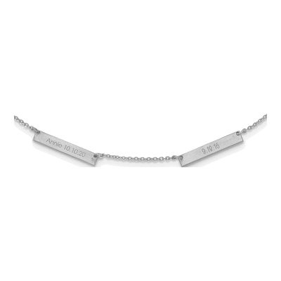 Sterling Silver 2-Station Personalized Necklace