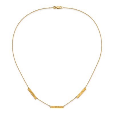 Gold-Plated Sterling Silver Personalized 3-Station Necklace – view 4