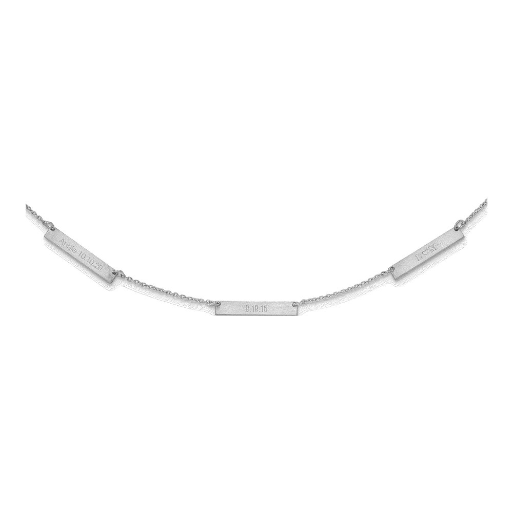 Sterling Silver Personalized 3-Station Necklace