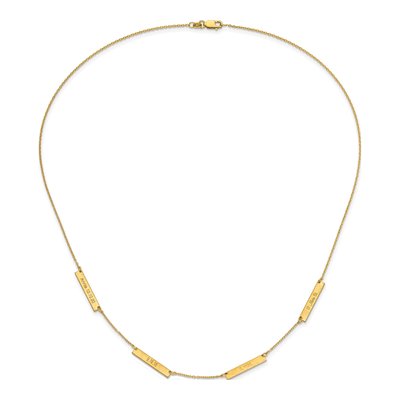 Gold-Plated Sterling Silver Personalized 4-Station Necklace – view 4