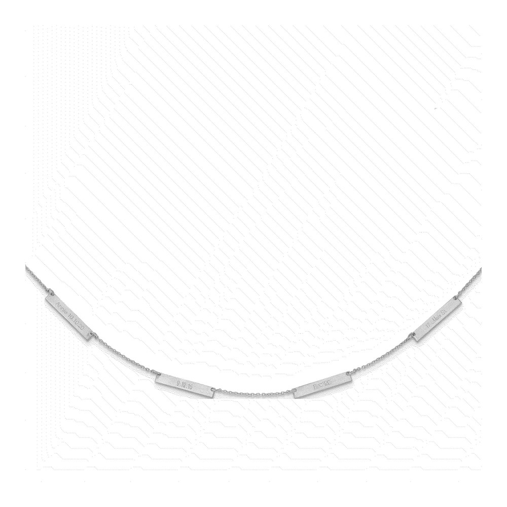 Sterling Silver Personalized 4-Station Necklace