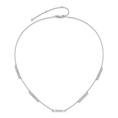 Sterling Silver 5-Station Personalized Necklace – view 4