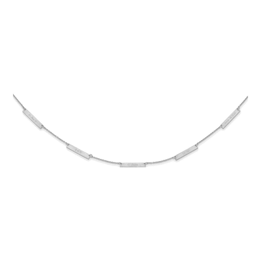Sterling Silver 5-Station Personalized Necklace