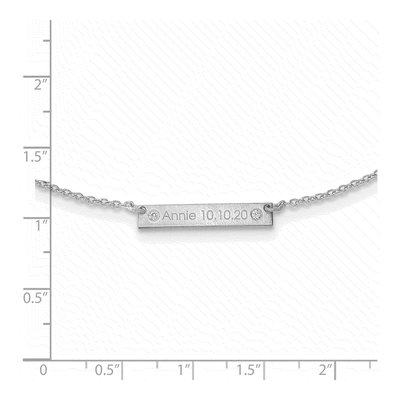 Sterling Silver Diamond 1-Station Necklace – view 2