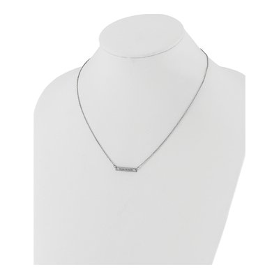 Sterling Silver Diamond 1-Station Necklace – view 3
