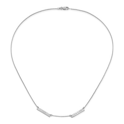 Sterling Silver 1/20 ct tw Diamond 2-Station Necklace – view 4