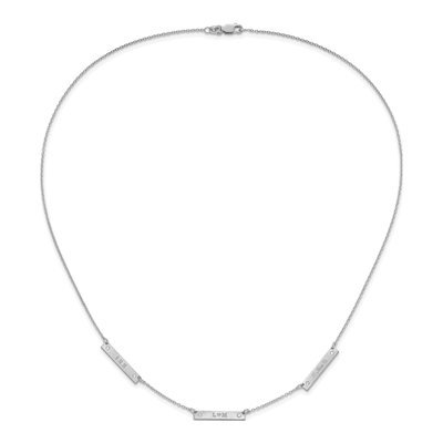Sterling Silver 0.09 ct tw Diamond Personalized 3-Station Necklace – view 4