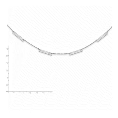 Sterling Silver 1/8 ct tw Diamond Personalized 4-Station Necklace – view 2