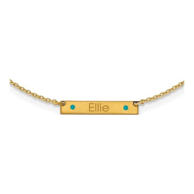 Gold-Plated Sterling Silver Personalized Station Necklace