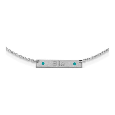 Sterling Silver Personalized Station Necklace