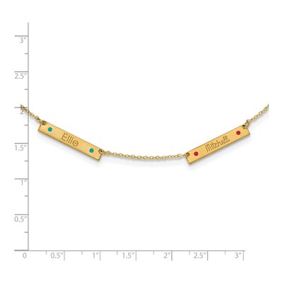 14K Yellow Gold Personalized 2-Station Necklace – view 2