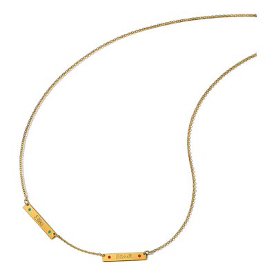 14K Yellow Gold Personalized 2-Station Necklace – view 3