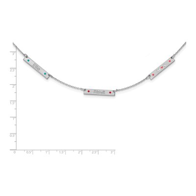Sterling Silver 3-Station Necklace – view 2
