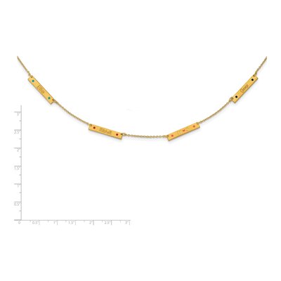 Gold-Plated Sterling Silver Personalized 4-Station Necklace – view 2