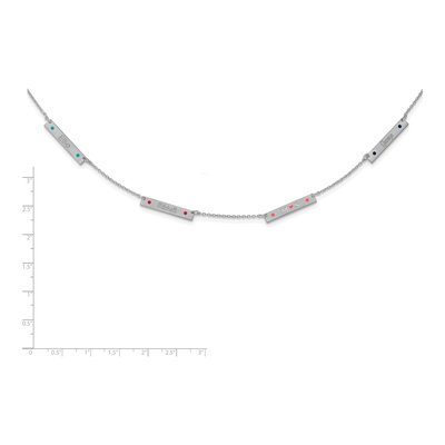 Sterling Silver Personalized 4-Station Necklace – view 2