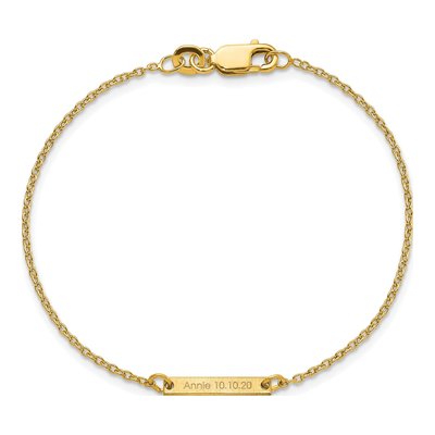 Gold-Plated Sterling Silver Personalized Station Bracelet – view 4
