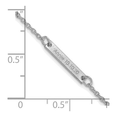 Sterling Silver Personalized Station Bracelet – view 3