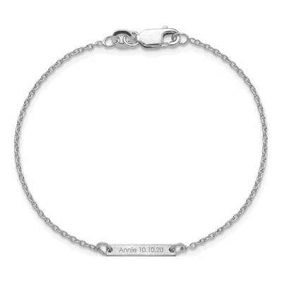 Sterling Silver Personalized Station Bracelet – view 4