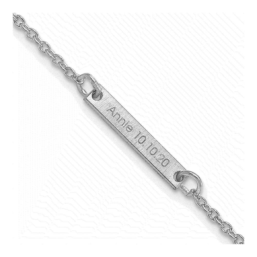Personalized Sterling Silver Station Bracelet