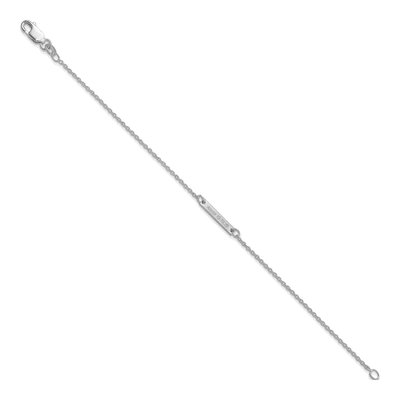 14K White Gold Personalized Station Bracelet – view 2