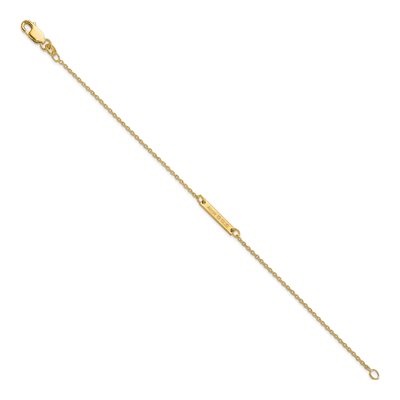 14K Yellow Gold Personalized Bar Station Bracelet – view 2