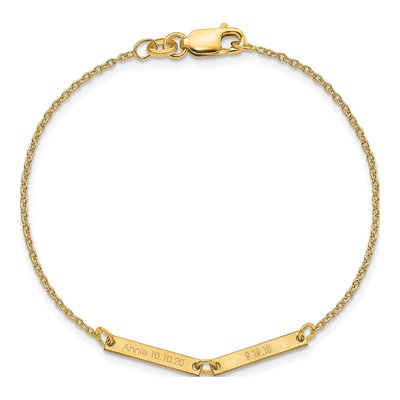 Gold-Plated Sterling Silver 2-Station Bracelet – view 4