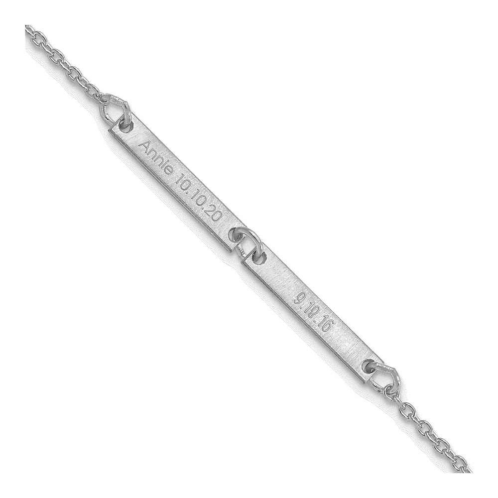 Sterling Silver Personalized 2-Station Bracelet