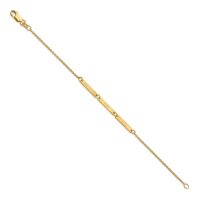 Gold-Plated Sterling Silver Personalized 3-Station Bracelet – view 2