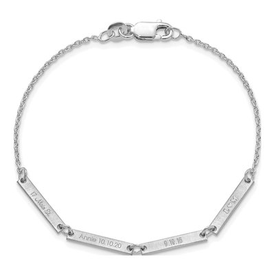 Sterling Silver 4-Station Bracelet – view 4
