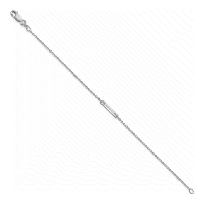 Sterling Silver Diamond 1-Station Bracelet – view 2