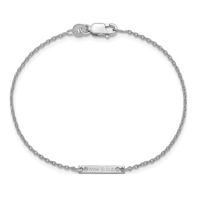 Sterling Silver Diamond 1-Station Bracelet – view 4