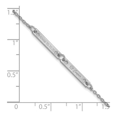 Sterling Silver 1/20 ct tw Diamond Personalized Bracelet – view 3