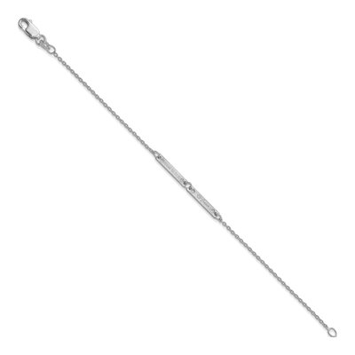 14K White Gold 1/20 ct tw Diamond 2-Station Bracelet – view 2