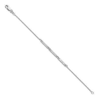 Sterling Silver 0.09 ct tw Diamond 3-Station Bracelet – view 2