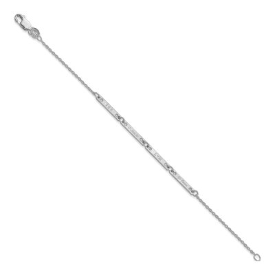 Sterling Silver 1/8 ct tw Diamond 4-Station Bracelet – view 2