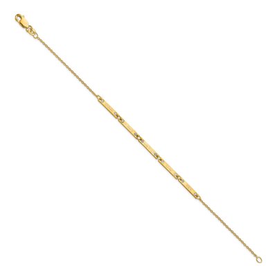 Gold-Plated Sterling Silver 1/7 ct tw Diamond Personalized 5-Station Bracelet – view 2