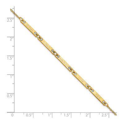 14K Yellow Gold 1/7 ct tw Diamond 5-Station Bracelet – view 3