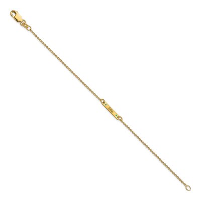 Gold-Plated Sterling Silver Personalized Station Bracelet – view 2