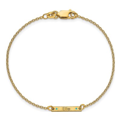 Gold-Plated Sterling Silver Personalized Station Bracelet – view 4