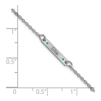 14K White Gold Personalized Station Bracelet – view 3